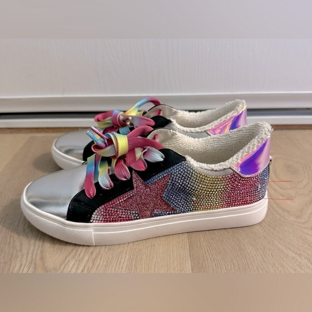 Kids SZ 3 Jrezume Steve Madden Colorful Star Sneakers - Picture 5 of 8